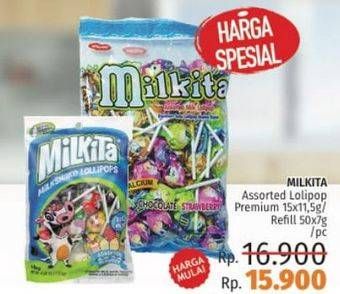 Promo Harga Assorted Lollipop Premium 15x11,5g / Refill 50x7g  - LotteMart