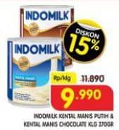 Promo Harga Indomilk Susu Kental Manis Plain, Cokelat 370 gr - Superindo