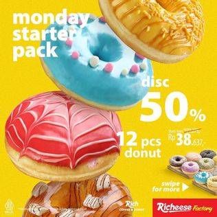 Promo Harga Richeese Factory Donut  - Richeese Factory