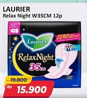 Promo Harga Laurier Relax Night 35cm 12 pcs - Alfamart