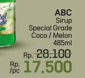 Promo Harga ABC Syrup Special Grade Coco Pandan, Melon 485 ml - LotteMart
