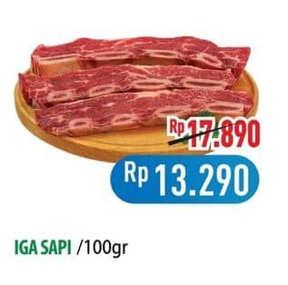 Promo Harga Iga Sapi per 100 gr - Hypermart