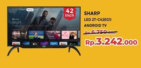 Sharp 2T-C42EG1I-SB DHR GTV  Diskon 51%, Harga Promo Rp3.242.000, Harga Normal Rp6.750.000