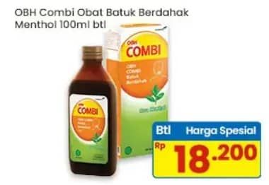 Promo Harga Obh Combi Obat Batuk Berdahak Menthol 100 ml - Indomaret