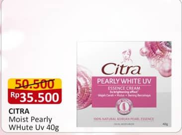 Promo Harga Citra Facial Moisturizer Pearly White UV 40 gr - Alfamart
