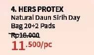 Hers Protex Naturals Daun Sirih 22 pcs Diskon 36%, Harga Promo Rp11.500, Harga Normal Rp18.000