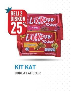 Promo Harga Kit Kat Chocolate 4 Fingers 35 gr - Hypermart