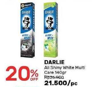 Promo Harga DARLIE Toothpaste All Shiny White Multicare 140 gr - Guardian