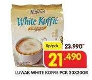 Promo Harga Luwak White Koffie 20 pcs - Superindo