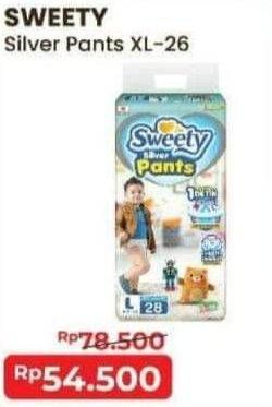 Promo Harga Sweety Silver Pants XL26 26 pcs - Alfamart