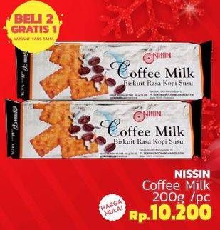 Promo Harga NISSIN Biscuits Coffee Milk 200 gr - LotteMart