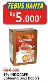 Promo Harga Indocafe Coffeemix 3in1 5 pcs - Alfamidi