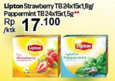 Promo Harga Lipton Yellow Label Tea Stawberry, Peppermint per 24 pcs - Carrefour