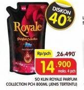 Promo Harga SO KLIN Royale Parfum Collection Jenis Tertentu 800 ml - Superindo