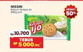 Promo Harga Nissin Coconut Biscuits Kelapa Ijo 280 gr - Indomaret