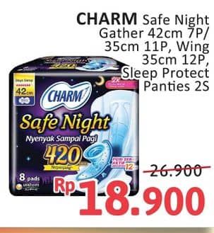 Promo Harga Charm Safe Night Gathers 42cm, Wing 35cm, Gathers 35cm 7 pcs - Alfamidi