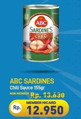 Promo Harga ABC Sardines Saus Cabai 155 gr - Hypermart