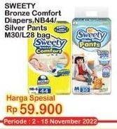 Promo Harga SWEETY Bronze Comfort NB44 / Silver Pants M30/L28  - Indomaret