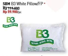 Promo Harga SBM B3 White Pillow Bolster  - Carrefour