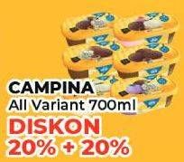 Promo Harga Campina Ice Cream All Variants 700 ml - Yogya