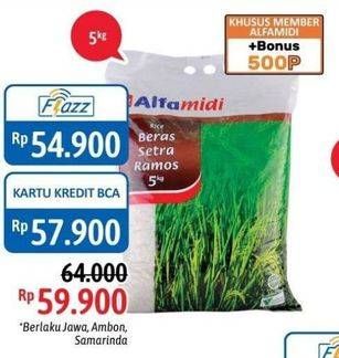 Promo Harga Alfamidi Beras Setra Ramos 5 kg - Alfamidi