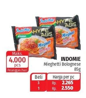 Promo Harga INDOMIE Hype Abis Mieghetti Bolognese 85 gr - Lotte Grosir