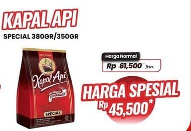 Promo Harga Kapal Api Kopi Bubuk Special 380 gr - Carrefour