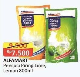 Promo Harga ALFAMART Cairan Pencuci Piring Lemon, Lime 800 ml - Alfamart