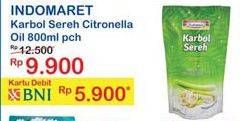 Promo Harga INDOMARET Karbol Sereh Citronella Oil 800 ml - Indomaret