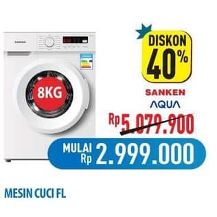 Promo Harga Sanken/Aqua Mesin Cuci FL  - Hypermart