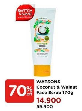 Promo Harga WATSONS Facial Scrub Coconut 170 gr - Watsons