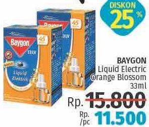 Promo Harga BAYGON Liquid Electric Refill Orange Blossom 33 ml - LotteMart