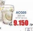Promo Harga Crystal Gelas ACG05 300 ml - Hari Hari