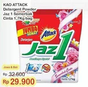 Promo Harga ATTACK Jaz1 Detergent Powder Semerbak Cinta 1700 gr - Indomaret