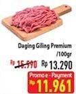 Promo Harga Daging Giling Sapi Premium per 100 gr - Hypermart