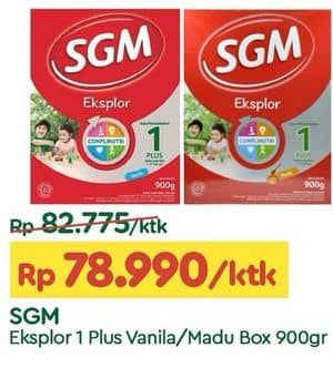 Promo Harga SGM Eksplor 1+ Susu Pertumbuhan Madu, Vanila 900 gr - TIP TOP