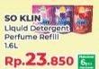 Promo Harga SO KLIN Liquid Detergent + Anti Bacterial Violet Blossom, + Anti Bacterial Red Perfume Collection 1600 ml - Yogya