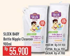 Promo Harga Sleek Baby Bottle, Nipple and Accessories Cleanser 900 ml - Hypermart