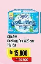 Promo Harga Charm Extra Comfort Cooling Fresh Wing 23cm 15 pcs - Alfamart
