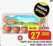 Promo Harga Happy Egg Telur Ayam Negeri 10 pcs - Superindo