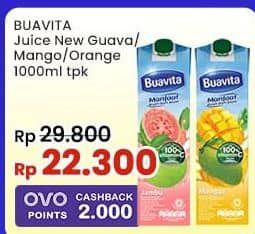 Promo Harga Buavita Fresh Juice Guava, Mango, Orange 1000 ml - Indomaret