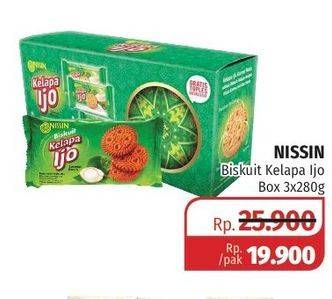 Promo Harga NISSIN Coconut Biscuits Ijo per 3 pouch 280 gr - Lotte Grosir