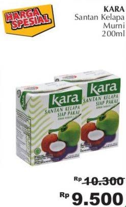 Promo Harga KARA Coconut Cream (Santan Kelapa) 200 ml - Giant