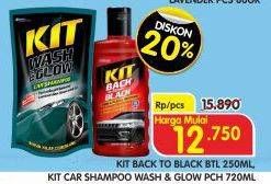 Promo Harga Kit Back to Black Btl 250ml, Kit Car Shampoo Wash & Glow Pch 720ml  - Superindo