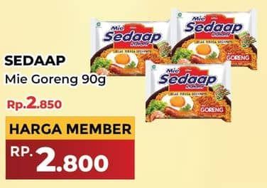 Promo Harga Sedaap Mie Goreng Original 90 gr - Yogya