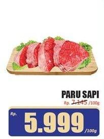 Promo Harga Paru Sapi per 100 gr - Hari Hari