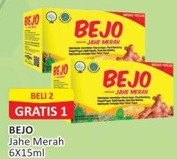Promo Harga BINTANG TOEDJOE Bejo Jahe Merah per 6 sachet 15 ml - Alfamart