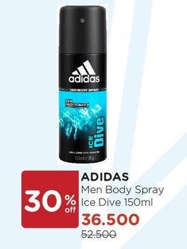Promo Harga ADIDAS Deo Body Spray Ice Dive 150 ml - Watsons