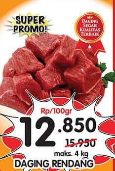 Promo Harga Daging Rendang Sapi per 100 gr - Superindo