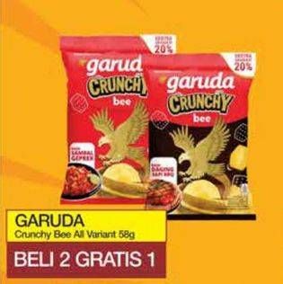 Promo Harga Garuda Snack Potato Crunchy Bee All Variants 58 gr - Yogya